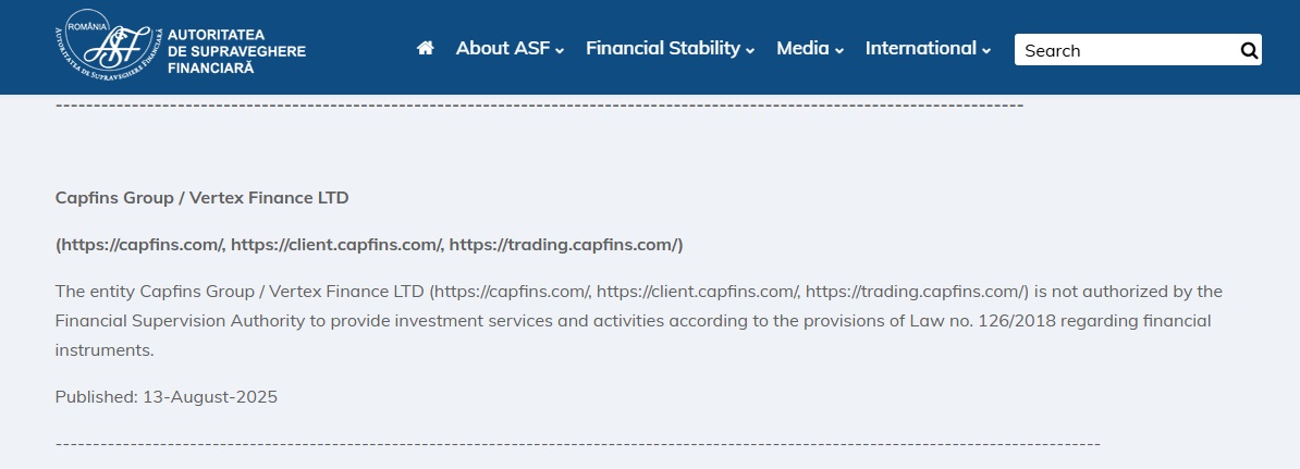 Capfins Group Romania