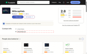 Mtbcapitals Trustpilot reviews