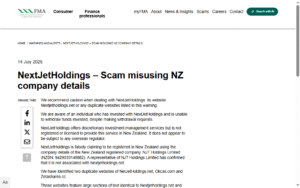 NextJetHoldings Financial-Markets-Authority