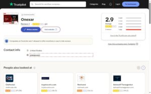 Onexar trustpilot