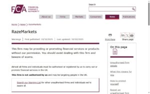 RazeMarkets-FCA Warnings