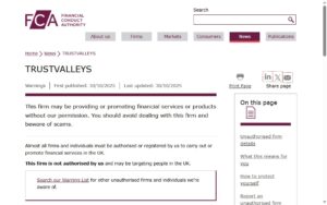 TRUSTVALLEYS-FCA Warnings